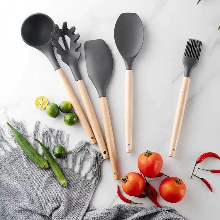 12 Pcs Silicone Cooking Utensils Kitchen Set
