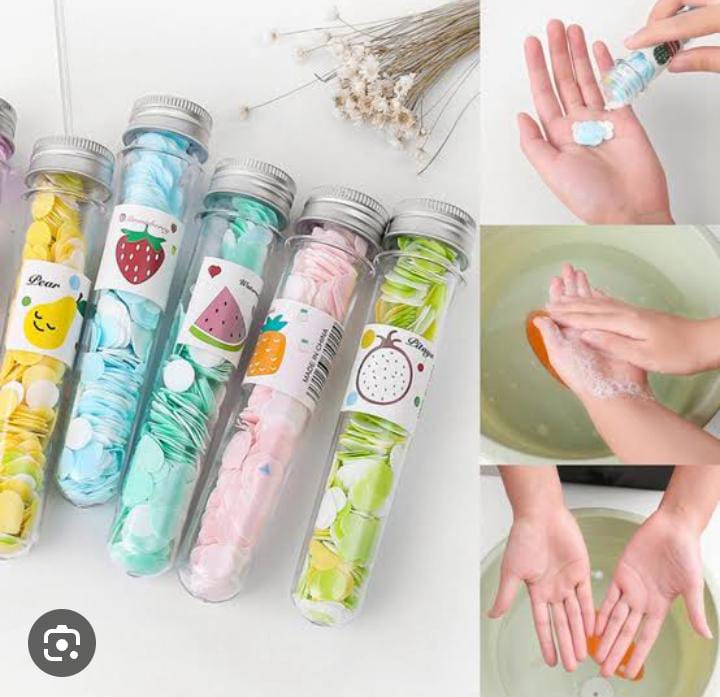 Portable Tube Paper Soap Sheets