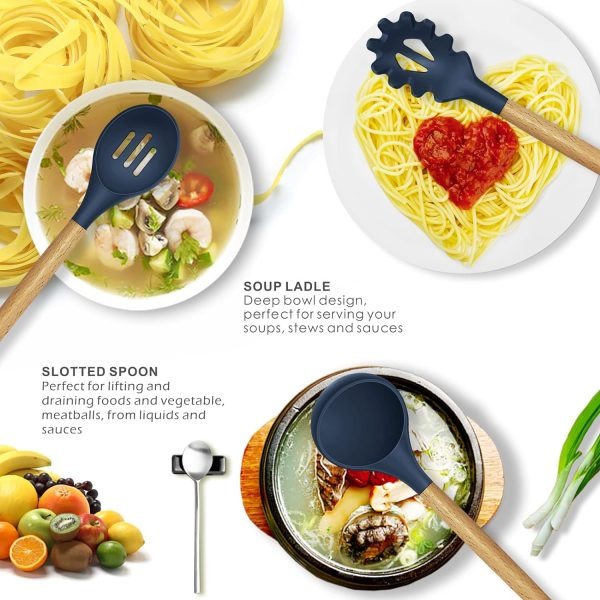 12 Pcs Silicone Cooking Utensils Kitchen Set