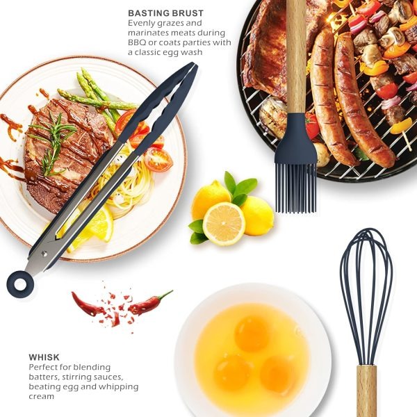 12 Pcs Silicone Cooking Utensils Kitchen Set