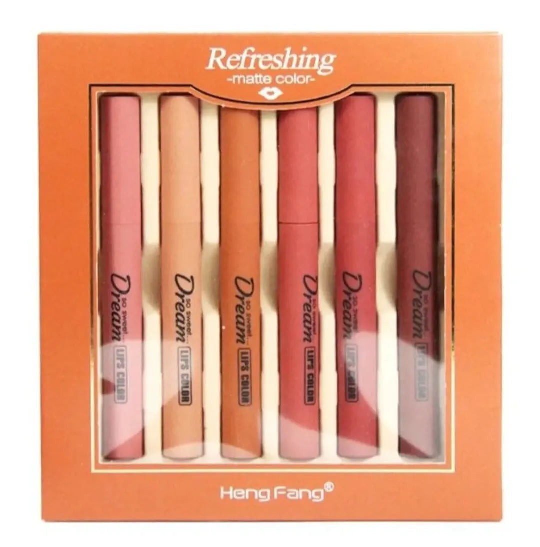 Hengfang Matte Lipstick Set – 6 Pieces