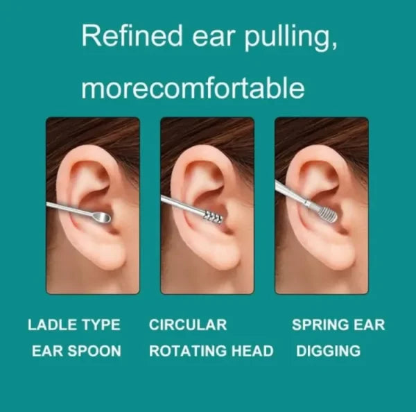 6 in 1 Stainless Steel Ear Cleaning Kit with Travel Case