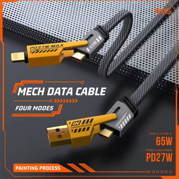 TurboCharge Pro 65W Fast Charging Cable | Gold-Plated | LED Indicator