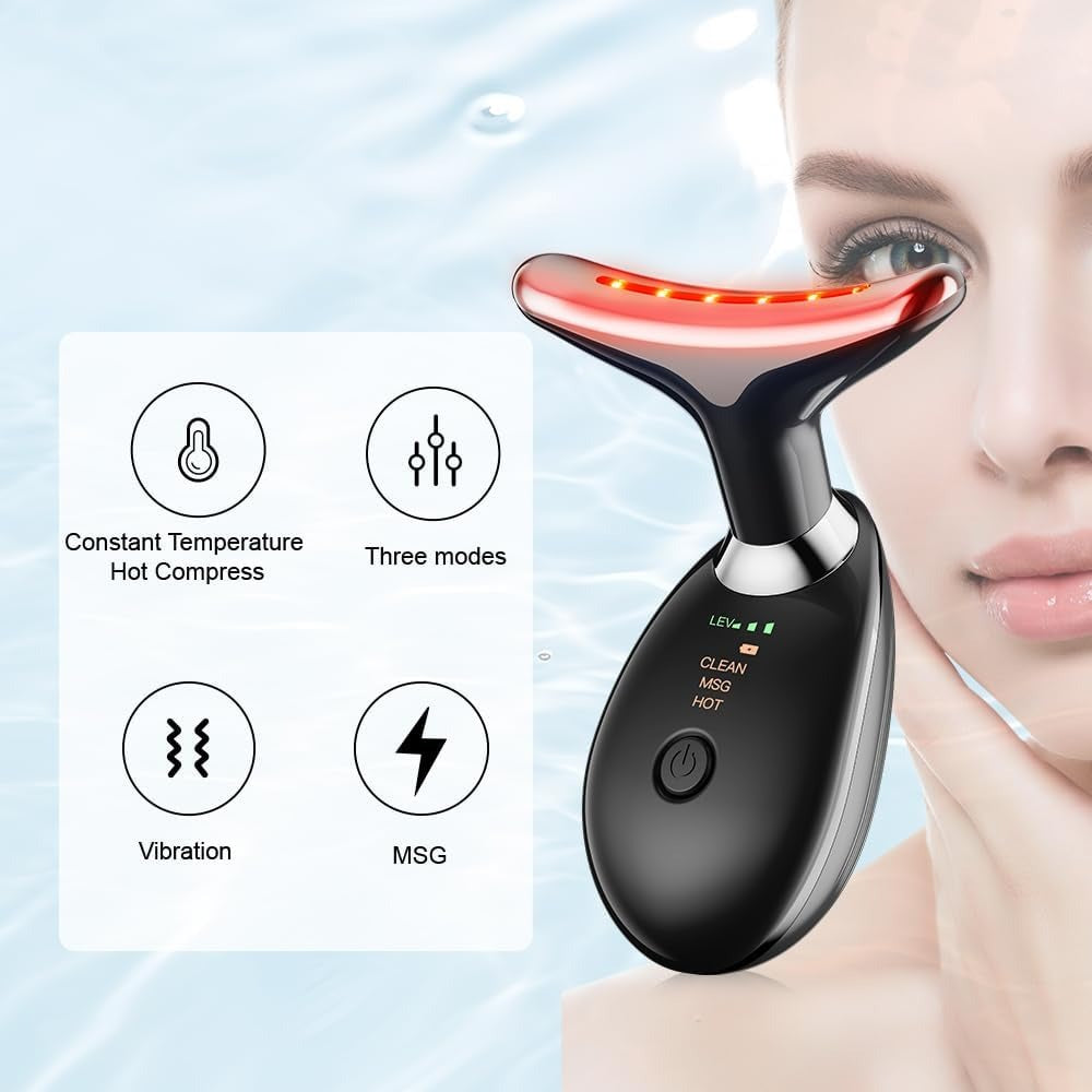 Face Lifting EMS Facial Massager With Red Light Therapy – Random Color