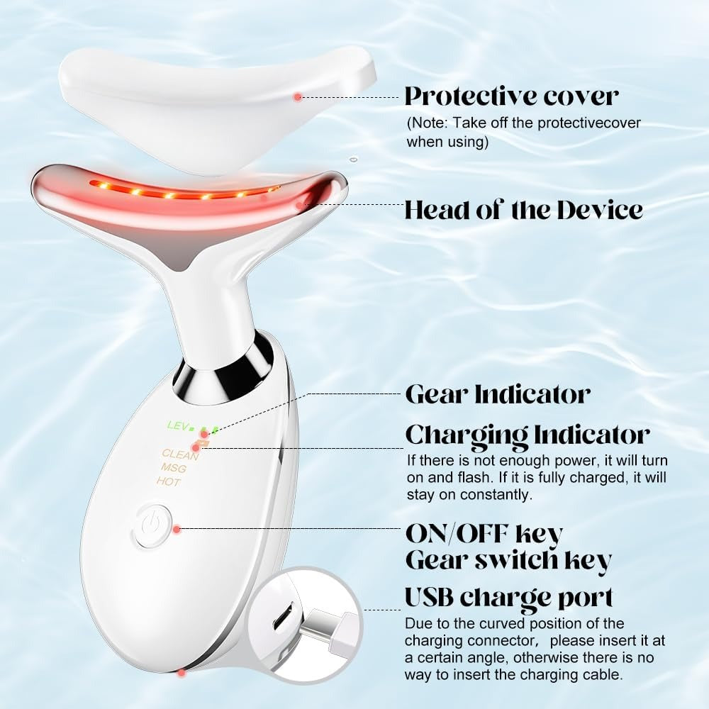 Face Lifting EMS Facial Massager With Red Light Therapy – Random Color