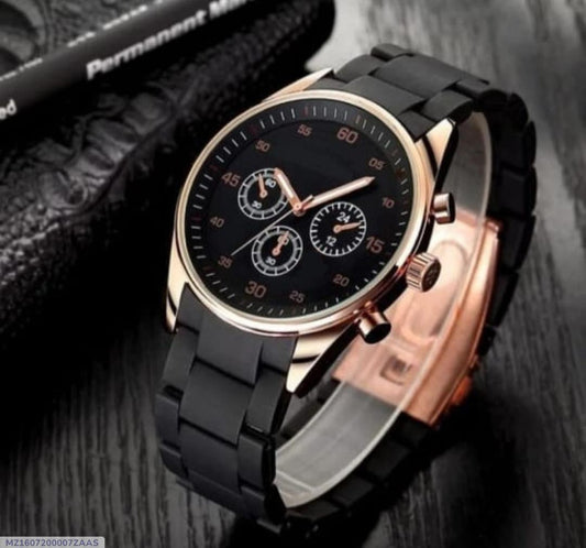 Men,s Round Stainless Steel Chain Watch