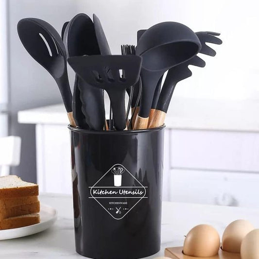12 Pcs Silicone Cooking Utensils Kitchen Set
