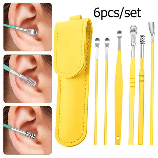 6 in 1 Stainless Steel Ear Cleaning Kit with Travel Case